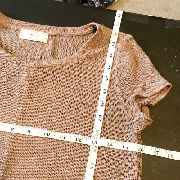 SAGE The Label Knit Sheer Knotted Duster Midi Dress XS - Picture 5 of 7